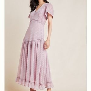 Anthropologie Knightly Embroidered maxi dress